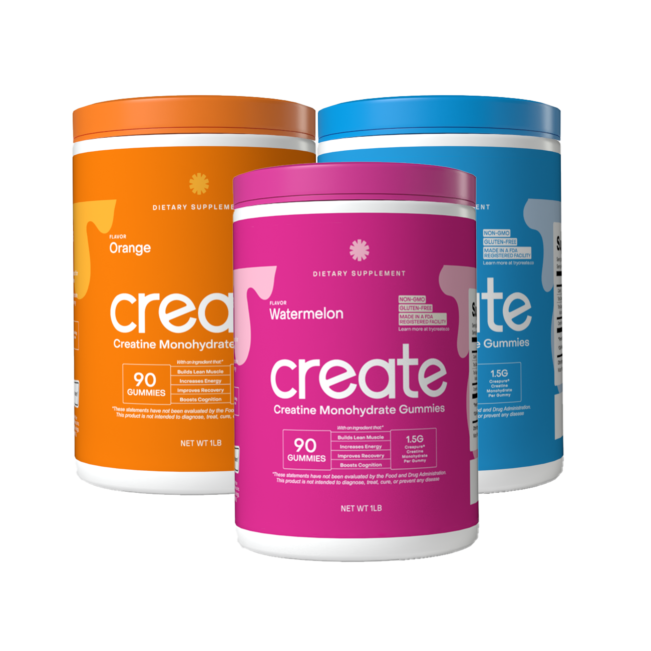 Core Starter Creatine Bundle - Watermelon, Blue Raspberry + Orange