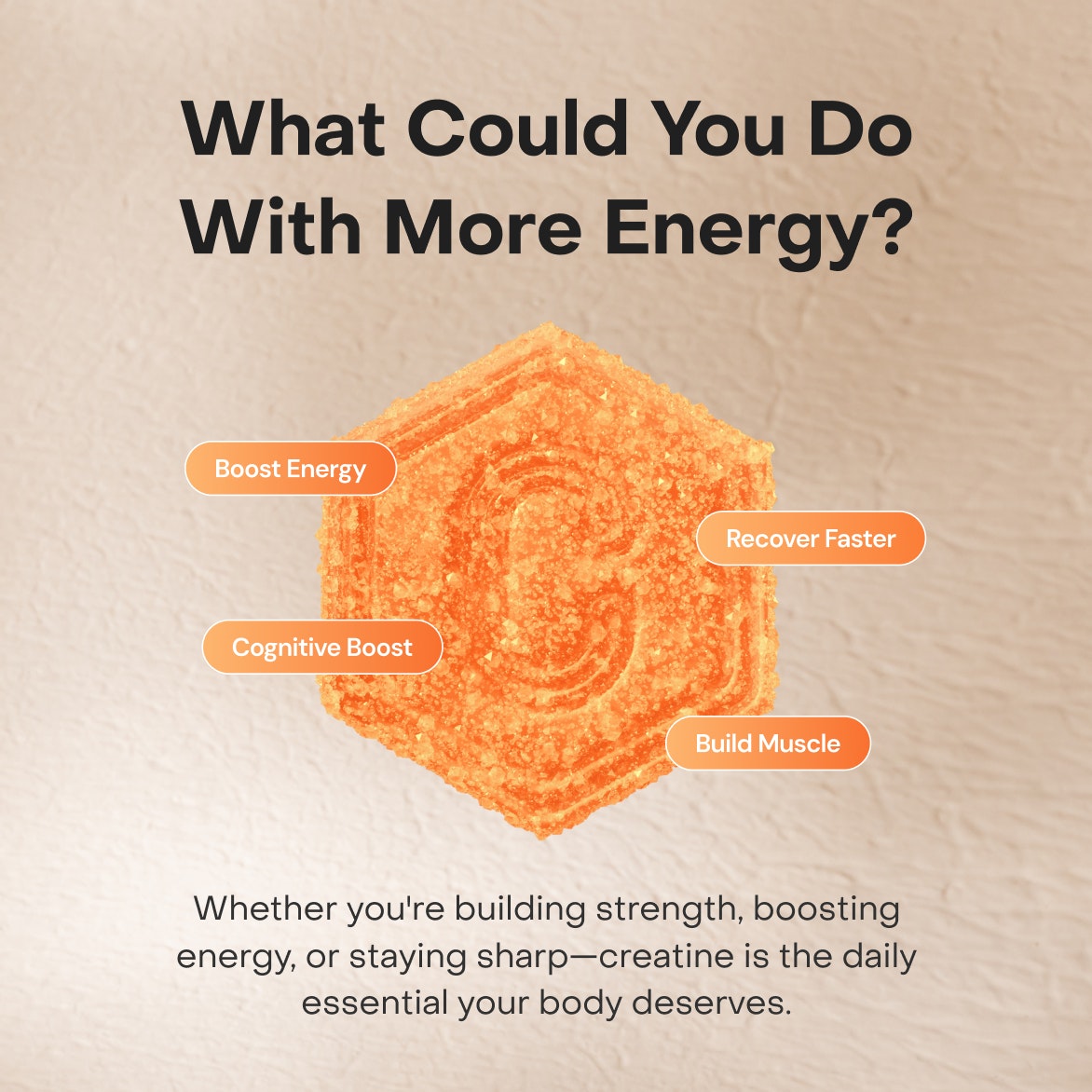 Sour Peach - Core Create Creatine Monohydrate Gummies