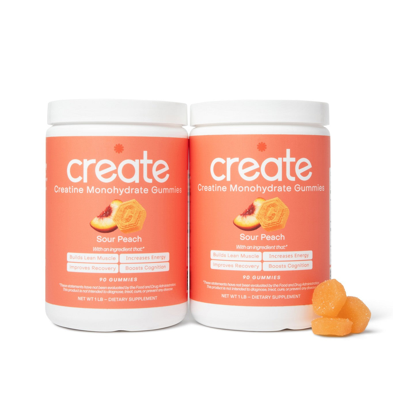 Sour Peach - Core Create Creatine Monohydrate Gummies