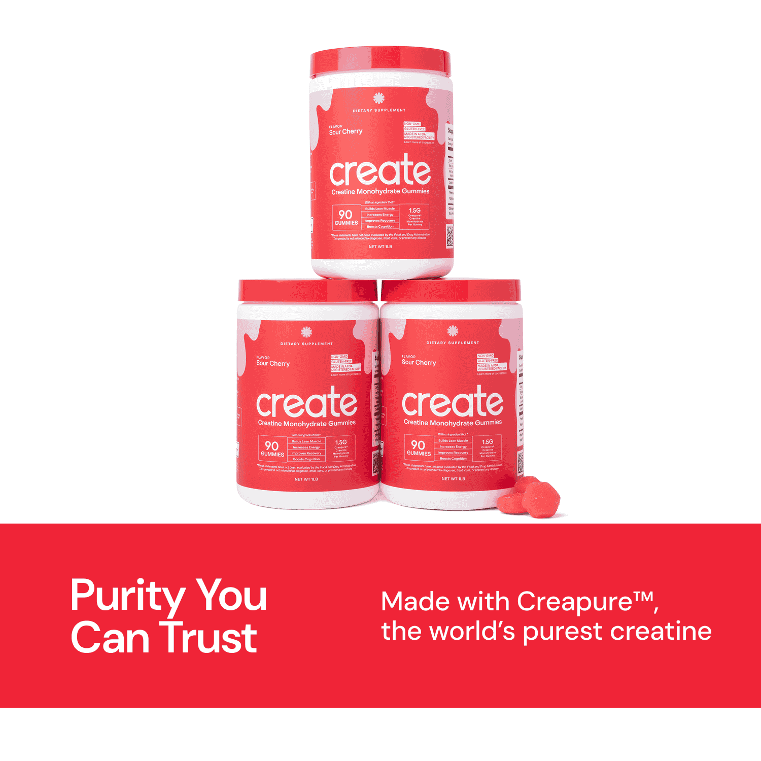 Sour Cherry - Core Create Creatine Monohydrate Gummies