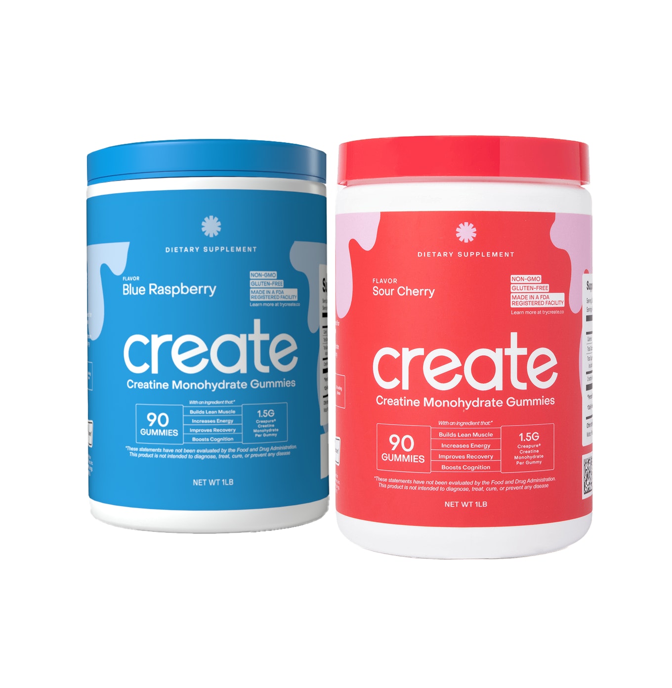 Rocket Pop Bundle - Sour Cherry & Blue Raspberry Core Create Creatine Monohydrate Gummies