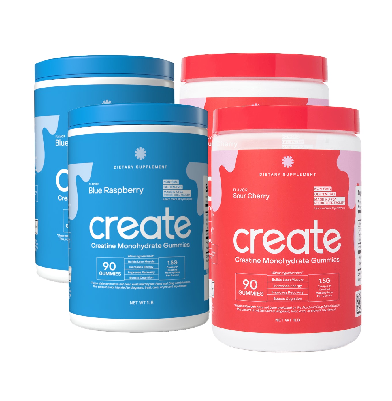 Rocket Pop Bundle - Sour Cherry & Blue Raspberry Core Create Creatine Monohydrate Gummies
