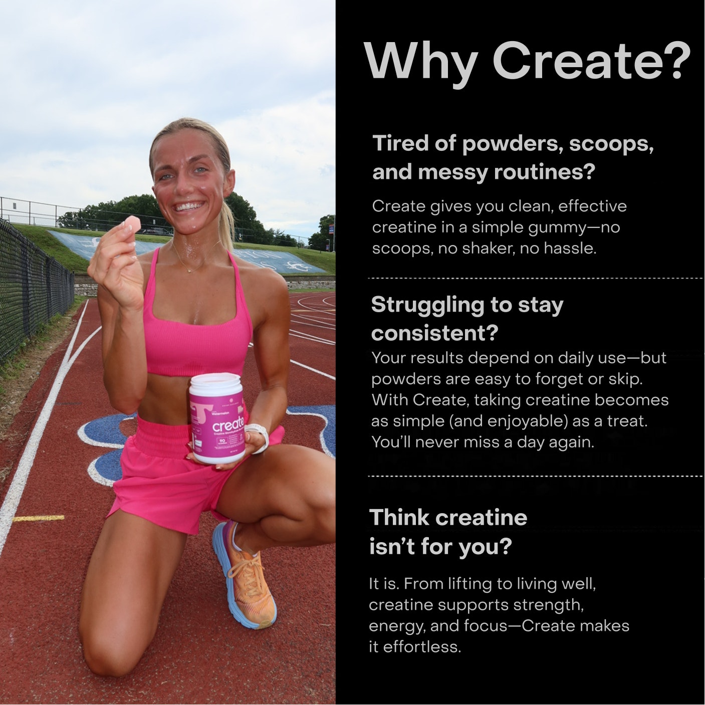 Triple Tone Trio - Core Creatine Monohydrate Gummies - Watermelon, Sour Cherry, and Orange