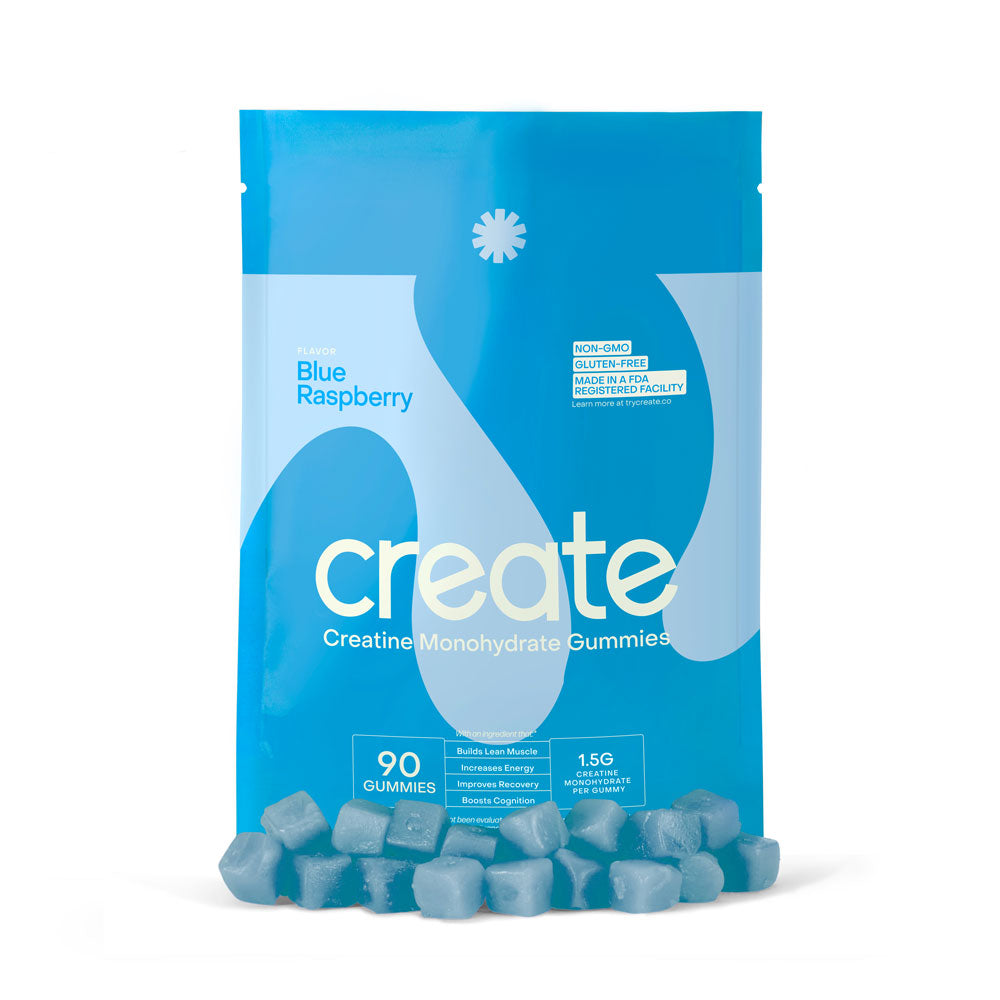 Creatine Monohydrate Gummies Blue Raspberry (90 Count)