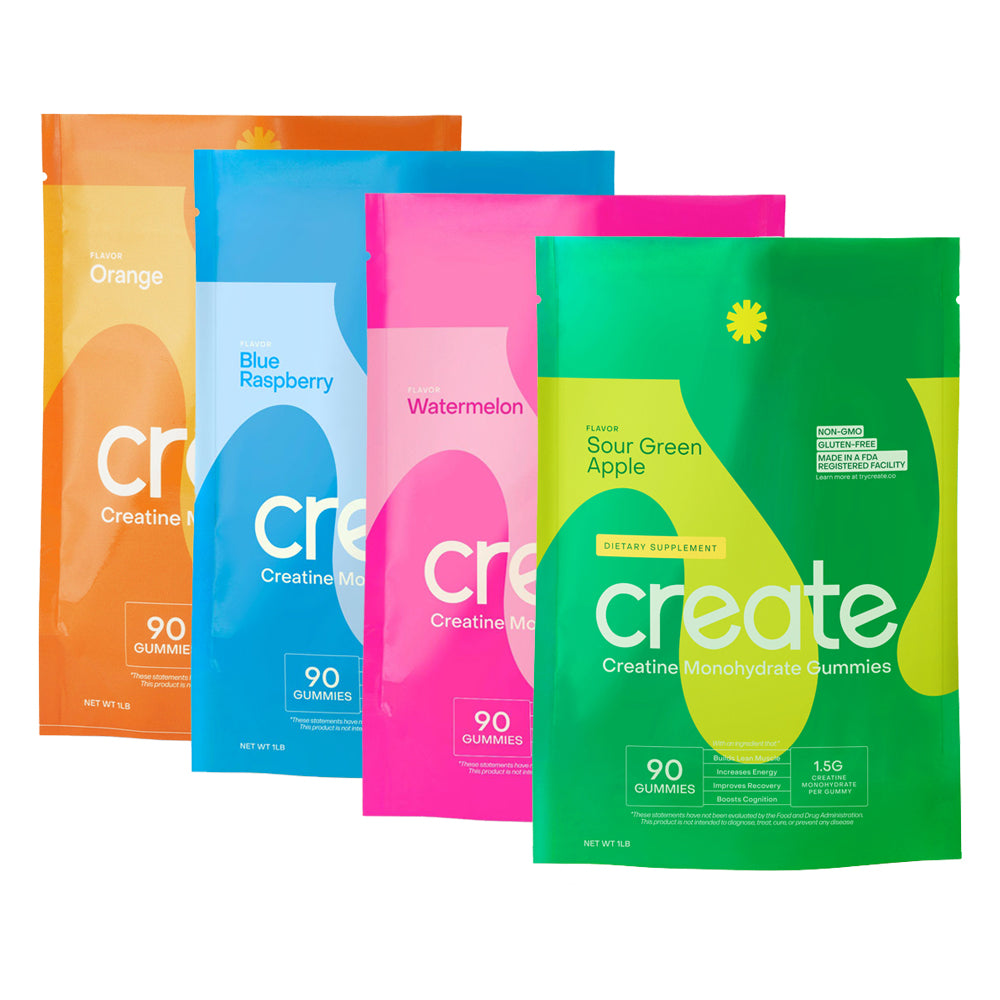 Creatine Monohydrate Gummies 4 Flavor Starter Pack - 20% Off