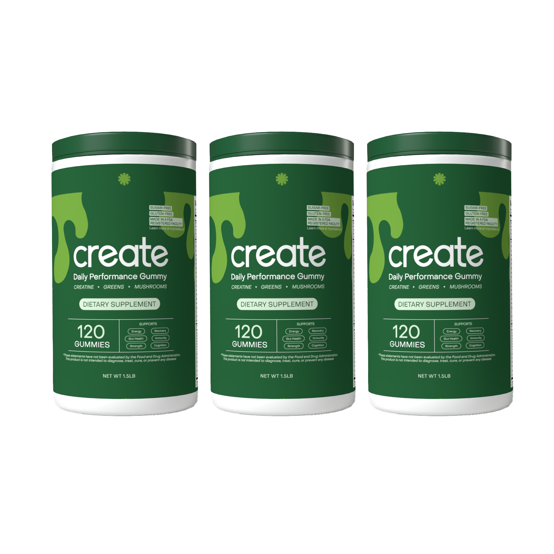 Daily Performance Gummies - Creatine, Mushrooms, Greens, and Vitamins