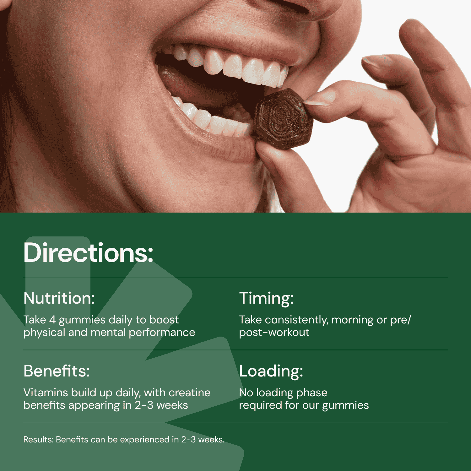 Daily Performance Gummies - Creatine, Mushrooms, Greens, and Vitamins
