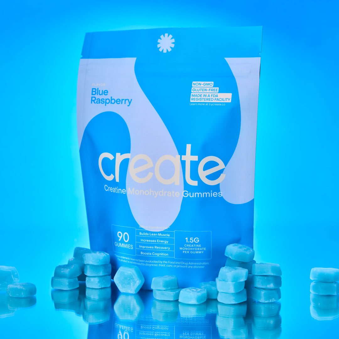 Creatine Monohydrate Gummies Blue Raspberry - 90 Count