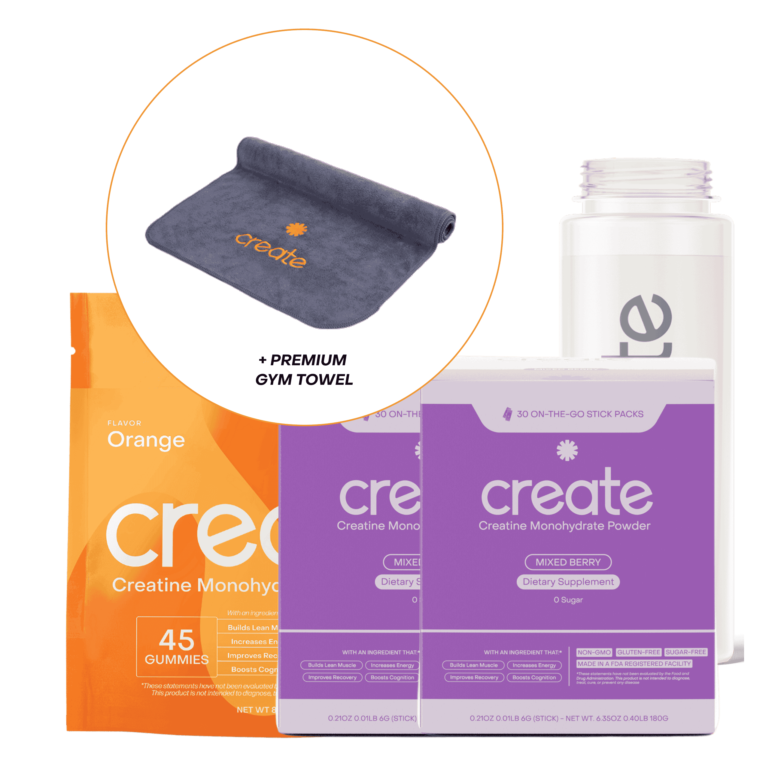 Single Serve Creatine Powder plus FREE gifts!