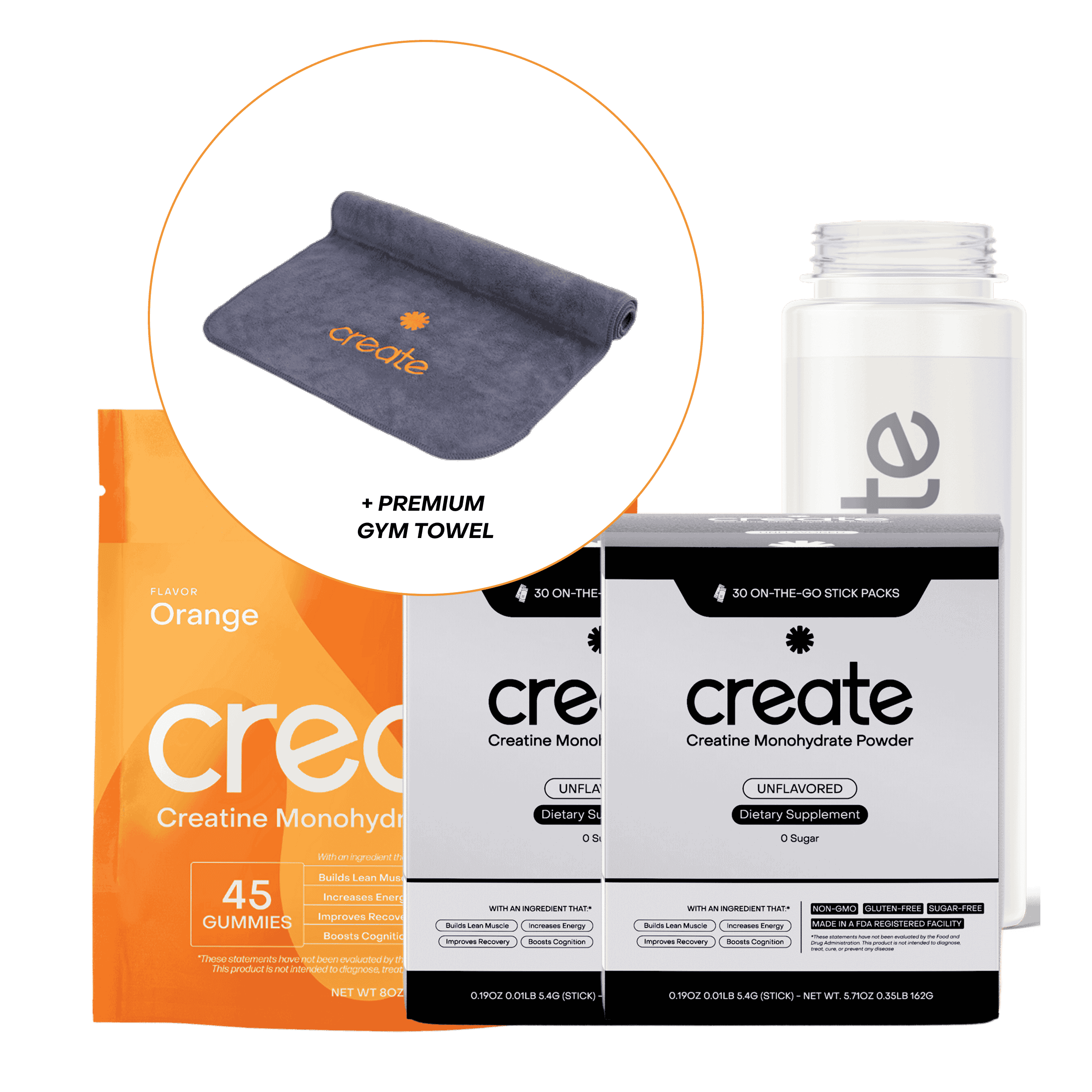 Single Serve Creatine Powder plus FREE gifts!