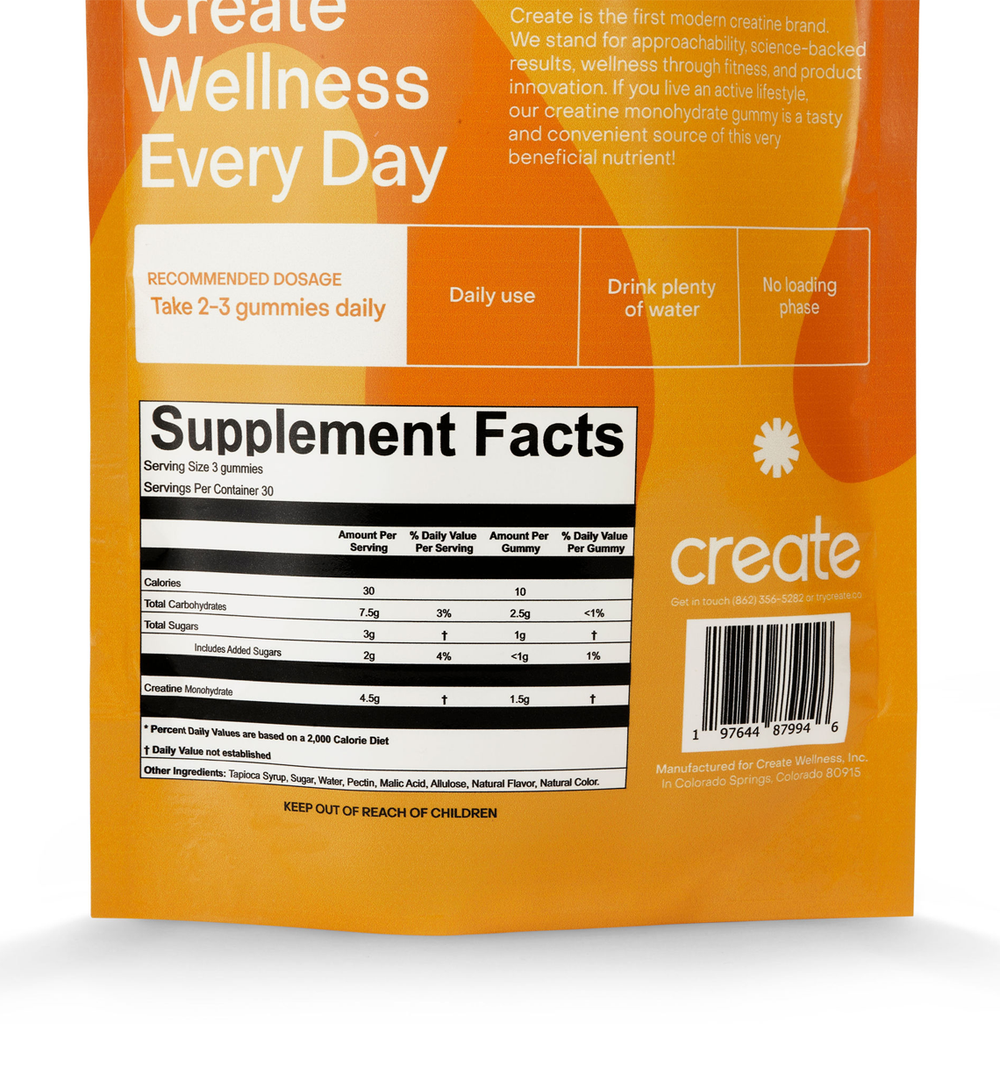 Creatine Monohydrate Gummies 90 Count Create Wellness creatine-monohydrate-gummies-90-count-create-wellness