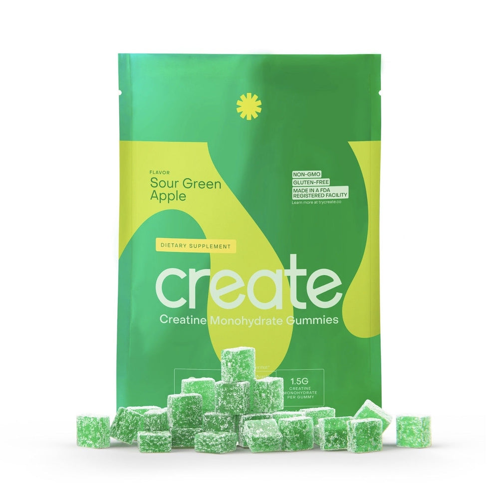 Creatine Monohydrate Gummies Sour Green Apple - 90 Count